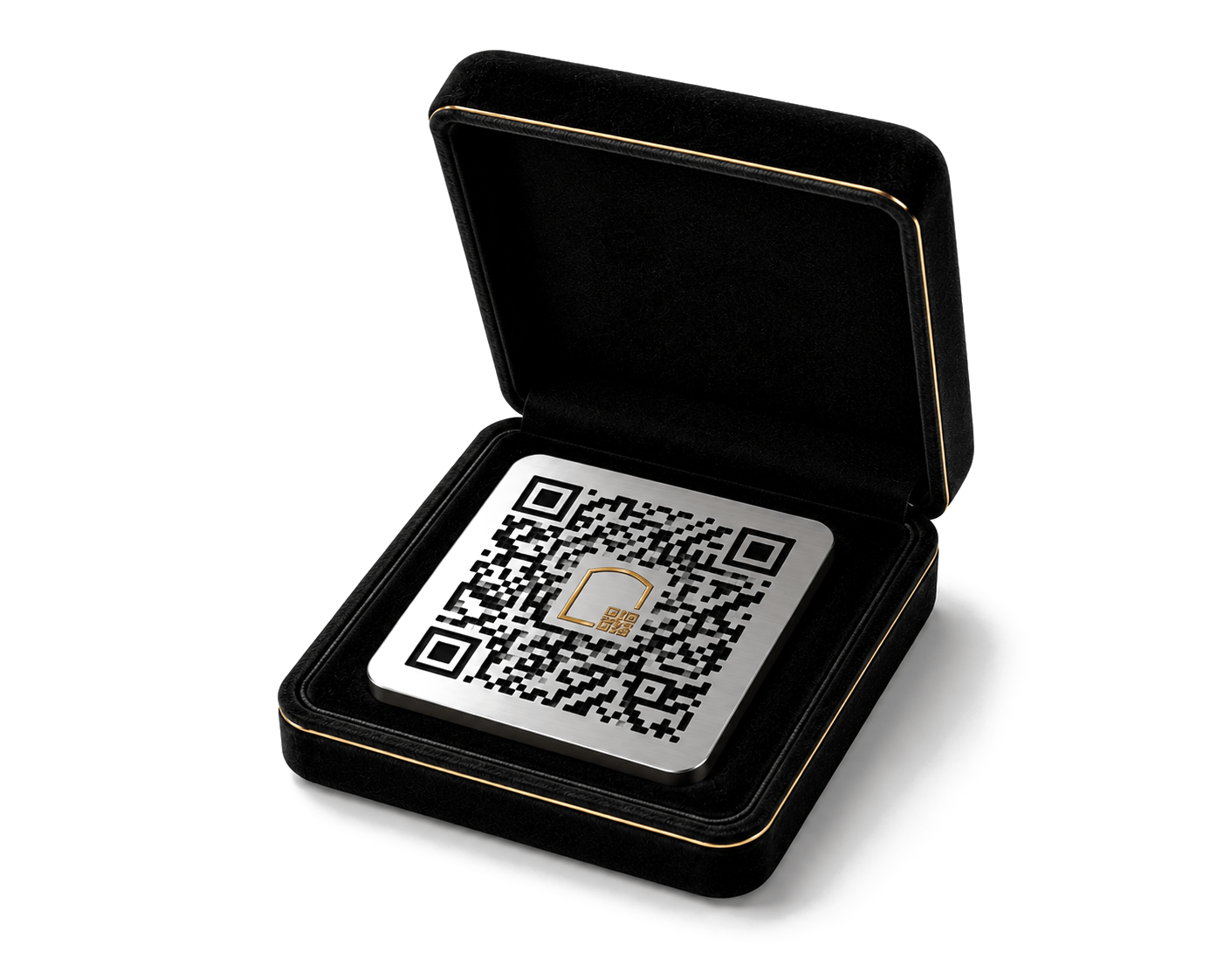 One QR Memorial Plaque (1.3" × 1.3")
